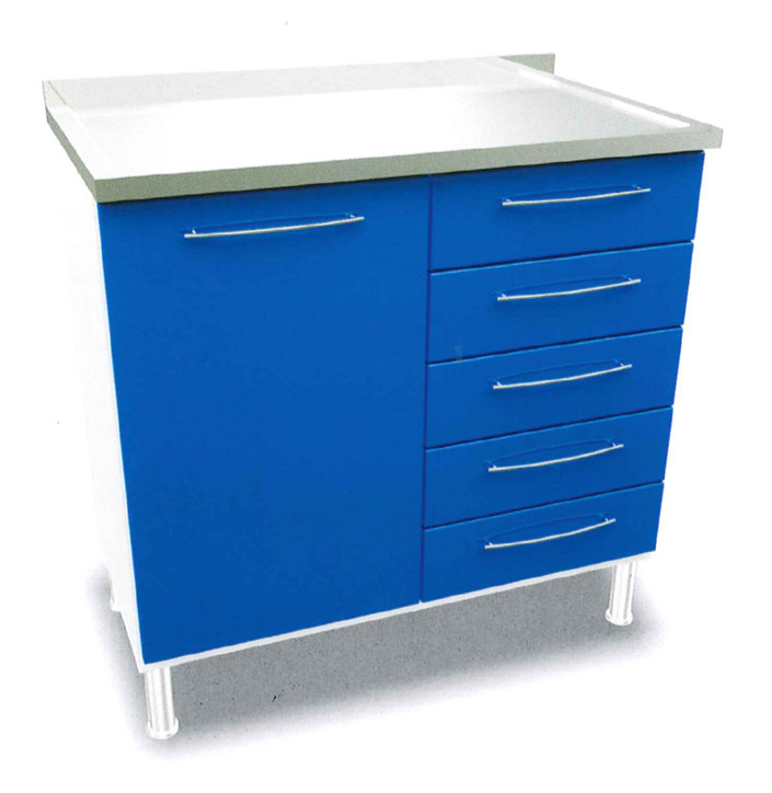 ERMetal-Plaster-Bench-W/-1-Door,-5-Drawers-W/-S/S-Top-(100-Cm)