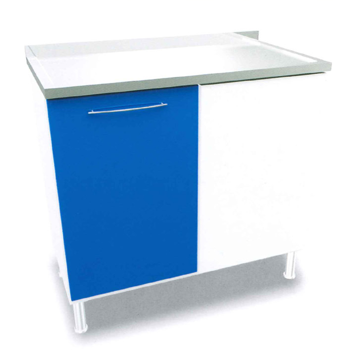 ERMetal-Plaster-Bench-Corner-Unit-W/-1-Door---S/S-Top-(100-Cm)