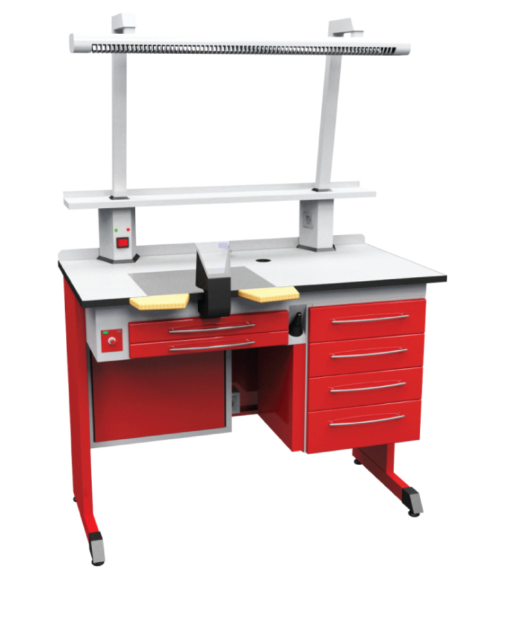 ERMetal-Workbench-Single-W/-Vacuum,-Single-Drawers---Compact-Top