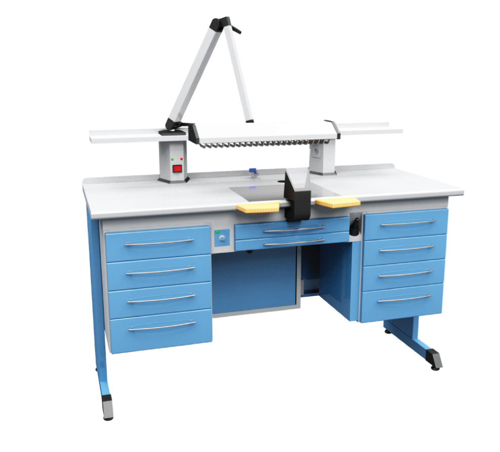 ERMetal-Workbench-Single-W/-Vacuum,-Double-Drawers---Compact-Top