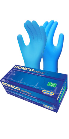 Ronco-Ronco-Nitech-Gloves---Powder-Free---Medium---100/Box-(Blue)